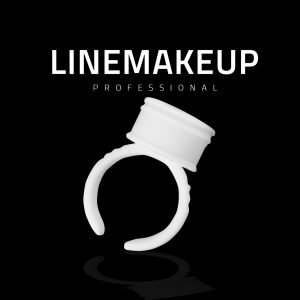 Bagues a cupules maquillage permanent microblading extension de cils blanches - lot de 30